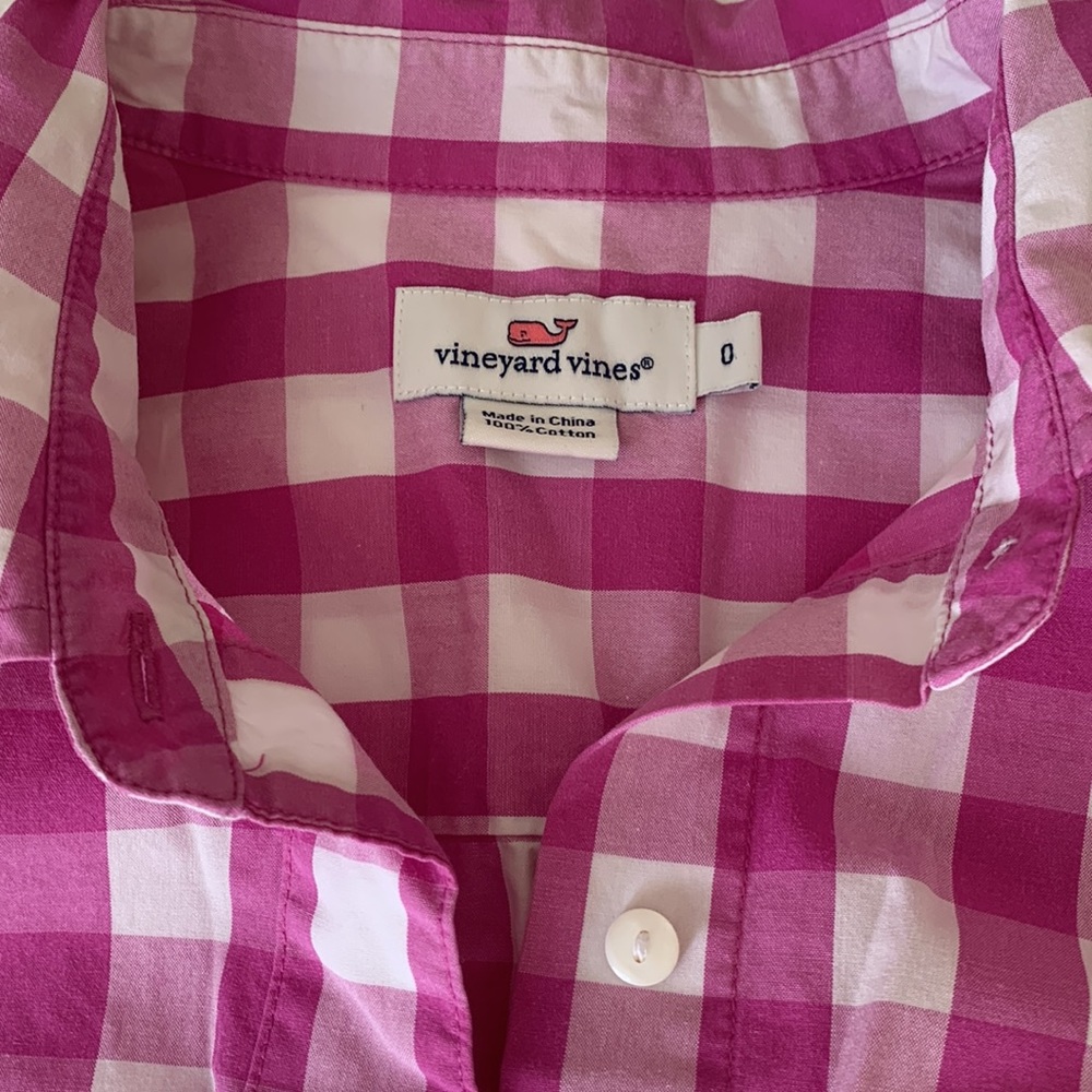Button down gingham